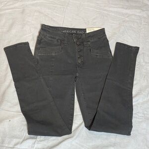 American Eagle Ne(X)T Level Stretch Hi-Rise Grey Jeggings - women- 00reg - NWT